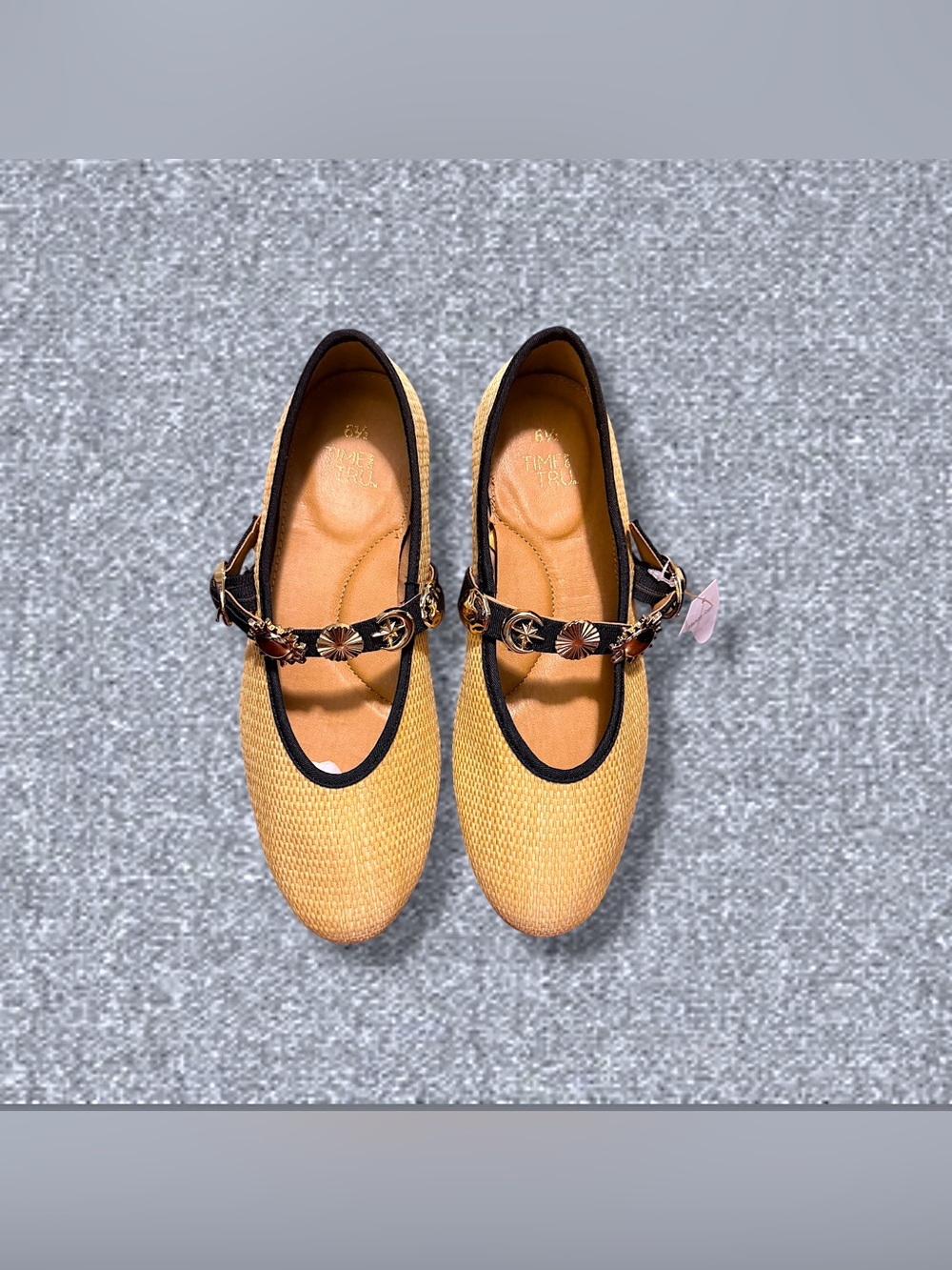 Woven Mary Jane Flats Size 6.5 | Charm Strap Boho Western Fall Shoes NWT
